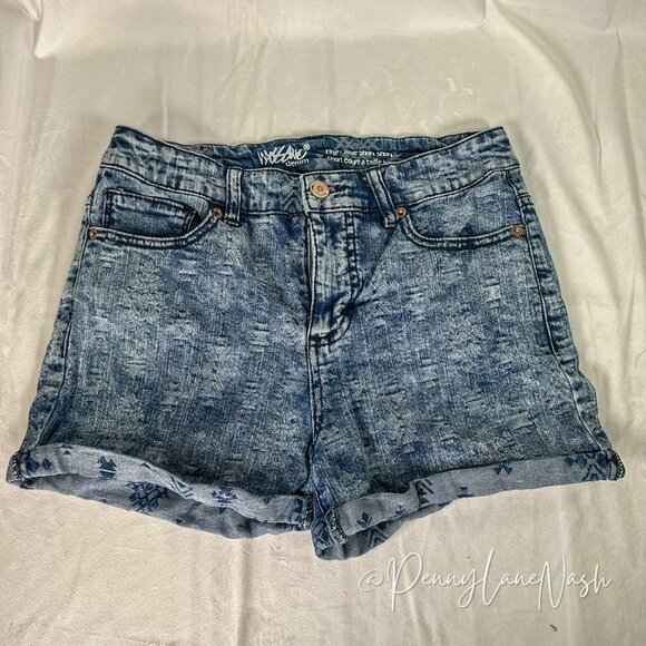 Mossimo Supply Co. Pants - Mossimo Tribal Print Denim High Rise Short Shorts Cuffed